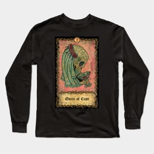 Queen Of Cups. Eternal Bones Tarot Design (Colorful) Long Sleeve T-Shirt